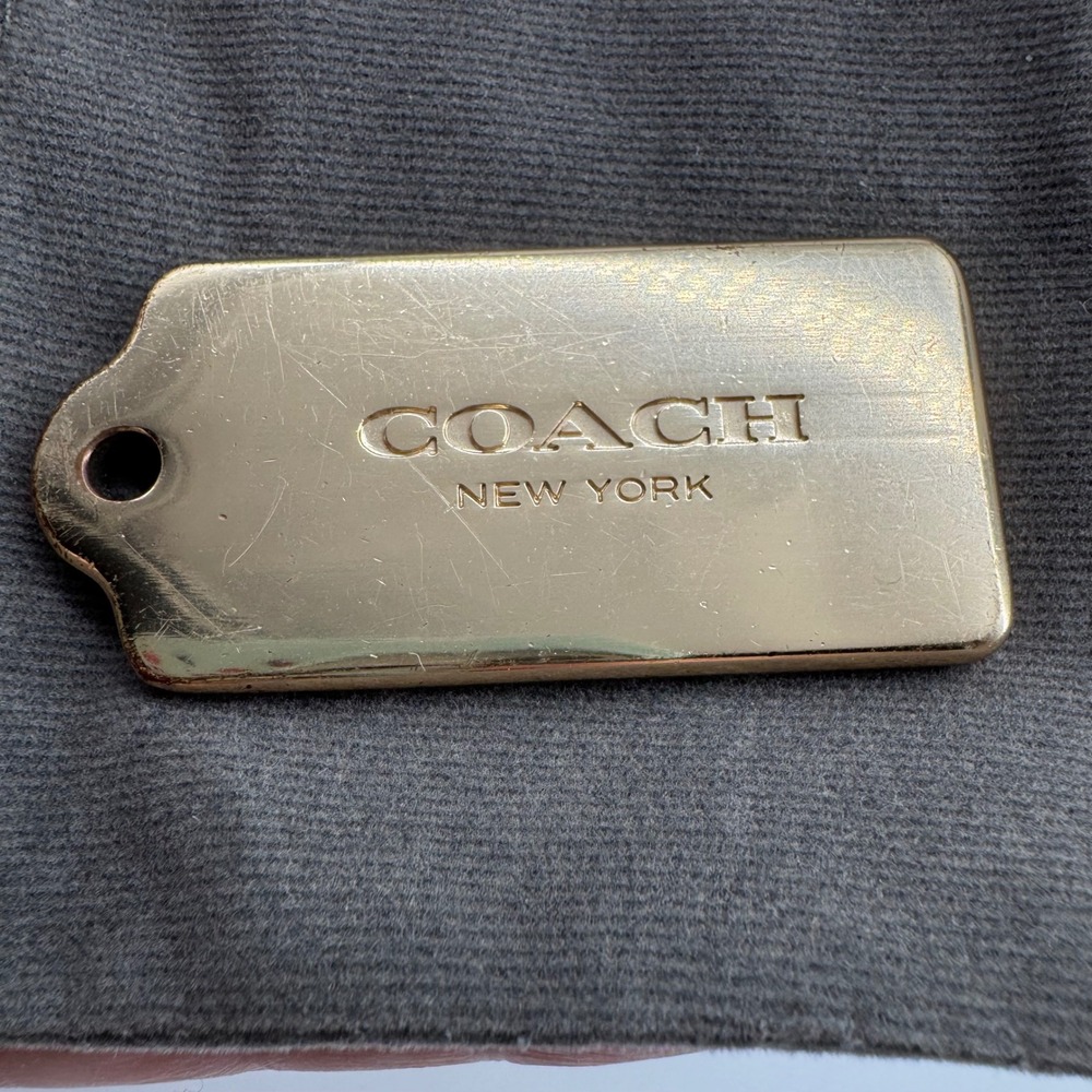 Authentic Coach New York Gold-Tone Metal Hangtag / Bag Charm
